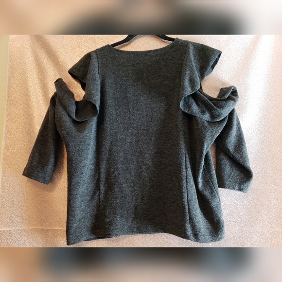 Zara WB Collection Ruffle Cold Shoulder Sweater - Picture 5 of 7